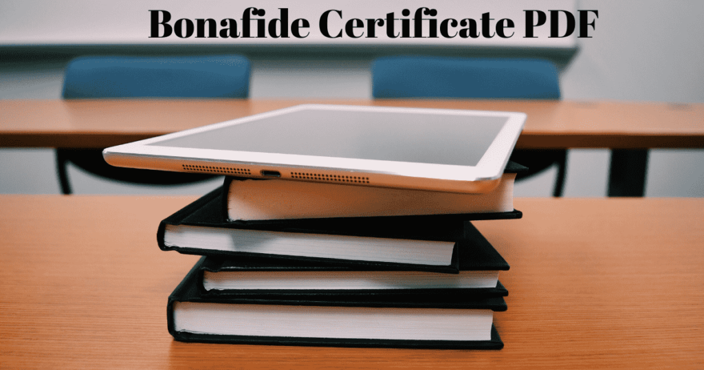 Bonafide Certificate PDF