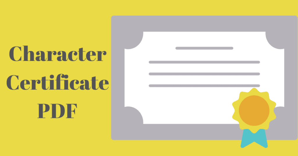 Character Certificate PDF