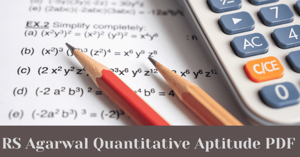 RS Agarwal Quantitative Aptitude PDF