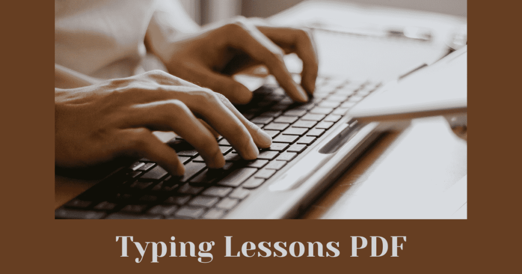 Typing Lessons PDF